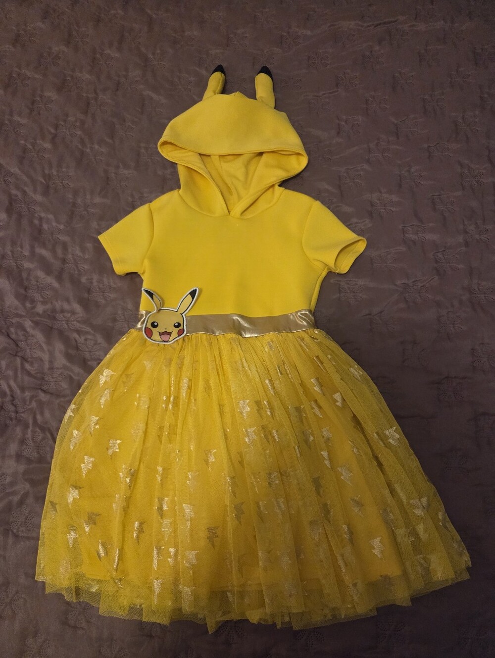Pokemon Yellow Pikachu Hooded Tulle Dress